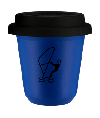 Kubek navy blue 150 ml, SPORTY WODNE z pokrywka czarna