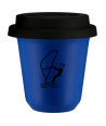 Kubek navy blue 150 ml, SPORTY WODNE (czarny) z pokrywka czarna kubek termiczny na kawe | 70,00 zł