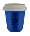 Kubek navy blue 150 ml, SPORTY WODNE (czarny) z pokrywka biala kubek termiczny na kawe | 70,00 zł